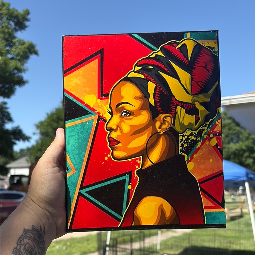 Vibrant Multicolor Portrait Canvas Art